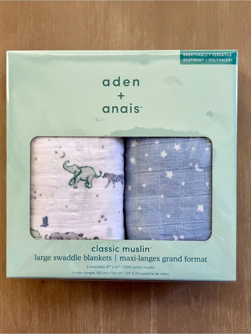 aden + anais Baby Muslin Swaddle Set  |  “Rising Star” Print